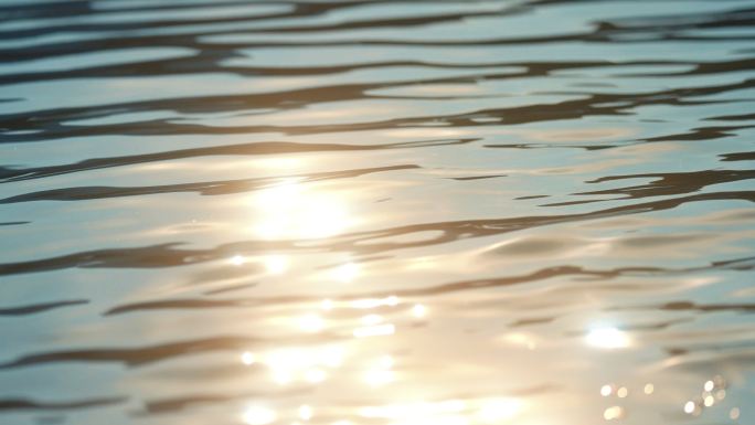 夕阳下的湖面波光粼粼湖边垂钓的宁静时光