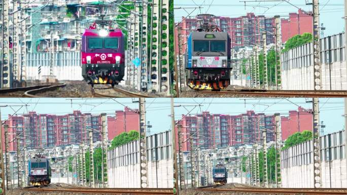 行驶中的火车头