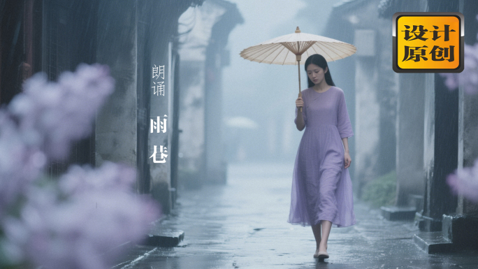 雨巷 诗朗诵背景视频*配乐字幕版