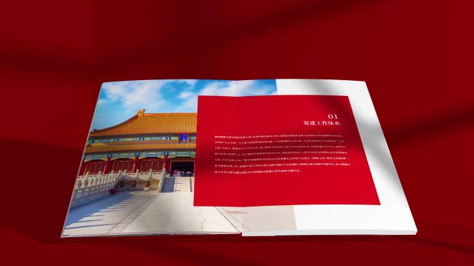 党政党建政府报告书籍 画册翻页（无插件）