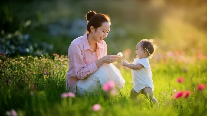 母爱母亲节孩子成长怀孕哺乳学步上学生日