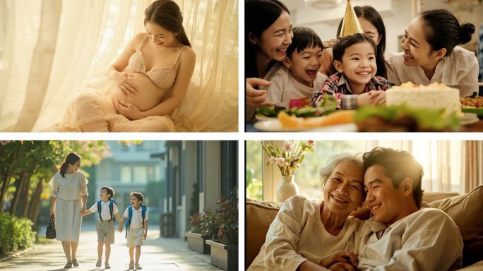 母爱母亲节孩子成长怀孕哺乳学步上学生日