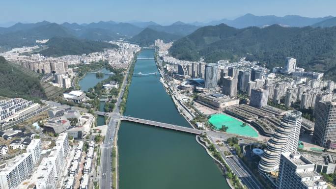 开化县城新城区航拍