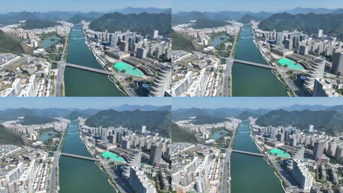 开化县城新城区航拍