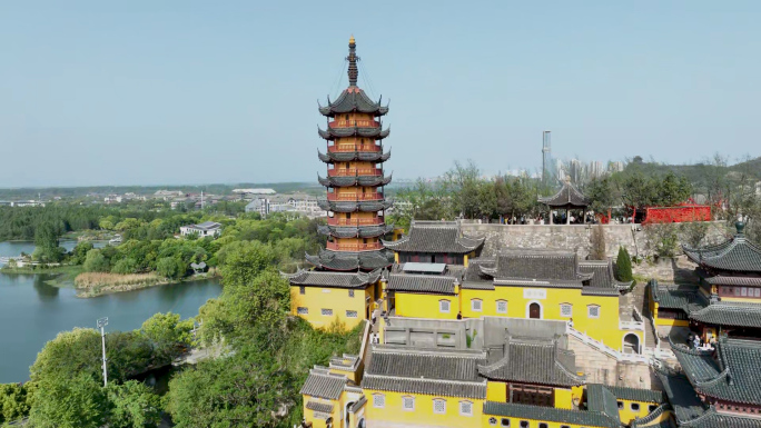 镇江金山寺 北固山航拍