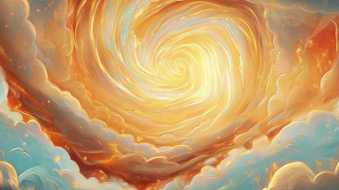 漩涡星云梦幻色彩光芒四射云层漩涡