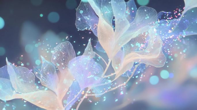 梦幻水晶花朵婚礼背景