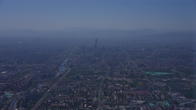 飞机飞过北京上空