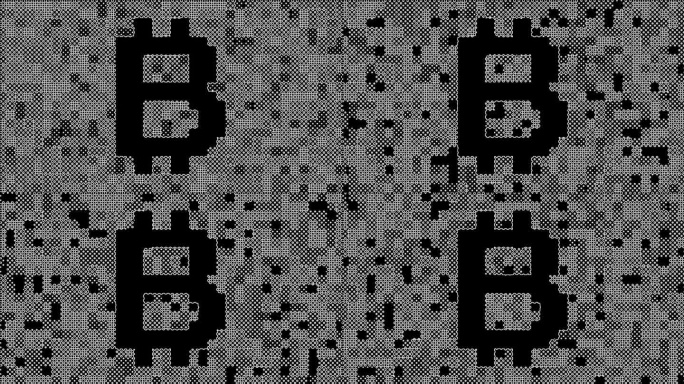 像素化比特币符号