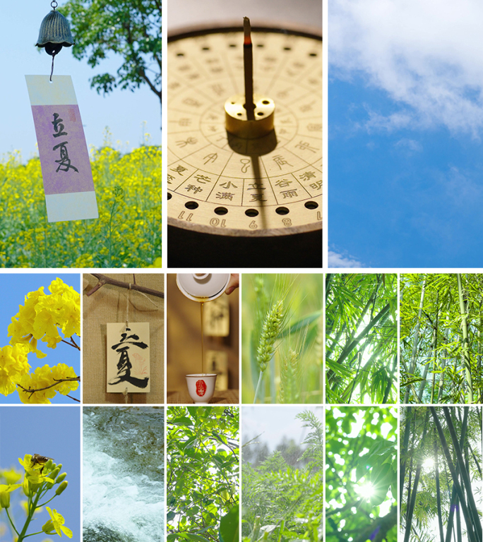 『竖版』立夏 立夏节气 夏天