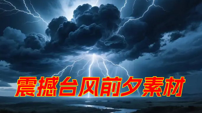 城市雷暴雨 风雨交加 电闪雷鸣