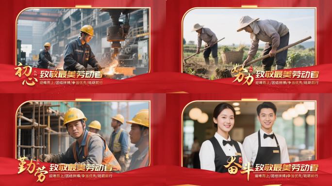 五一劳动节图文片头