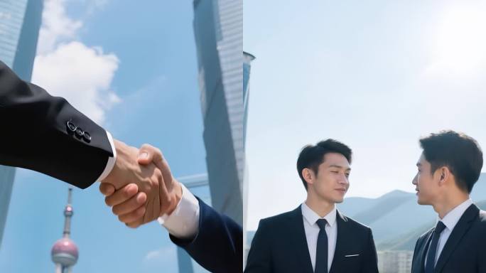 签约商务商业公司握手合作合同团队客户企业