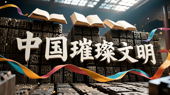8K大屏华夏文明中华传统文化传承古今时空