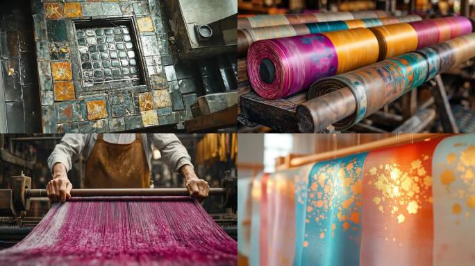 宋锦织造技艺  织物染色与制作