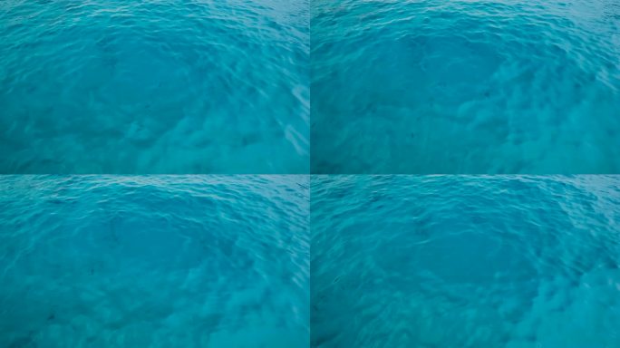 清澈透亮的海面海水波纹