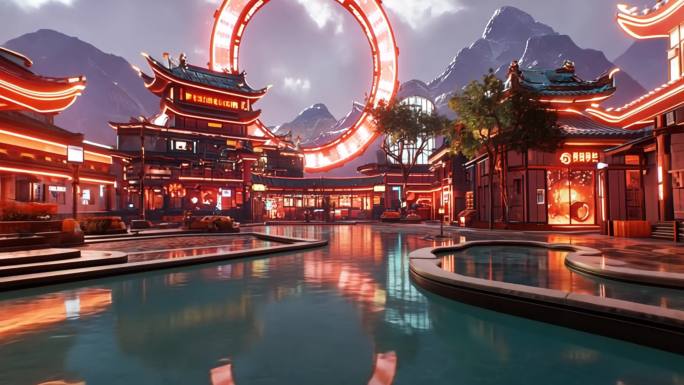 龙腾四海神话世界 东方奇幻建筑群