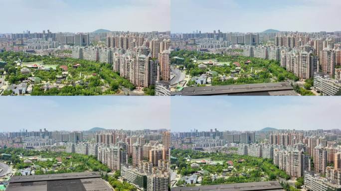 合肥徽园公园旁密集城市高楼