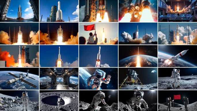 航空航天火箭发射中国火箭卫星发射宇航员