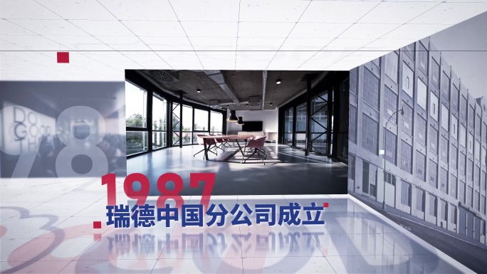 简洁明亮企业发展历程回顾时间线图文展示