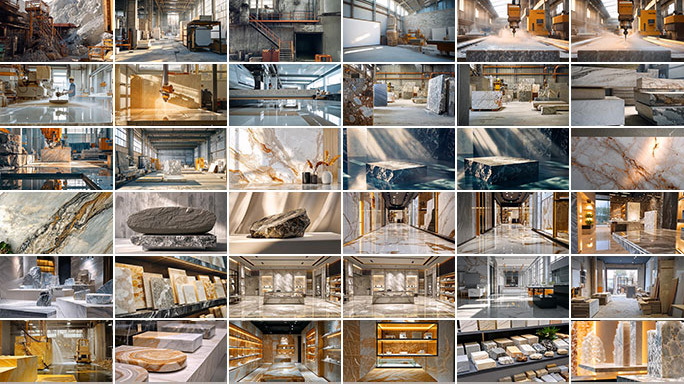 高端石材开采加工售卖产业链大理石装饰建材