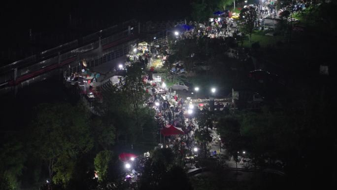 湖南常德武陵柏园桥夜市