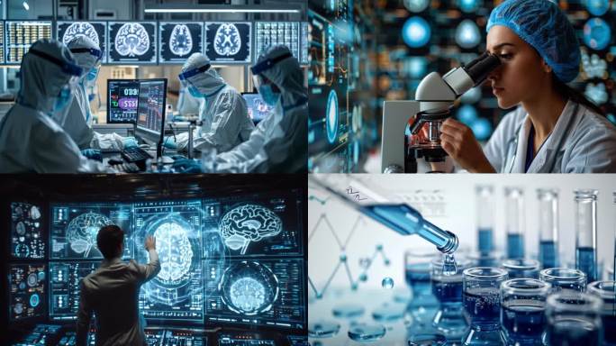 智慧科技医疗科研生物基因细胞医美科技ai