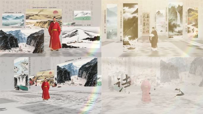 书法绘画艺术作品展示模板