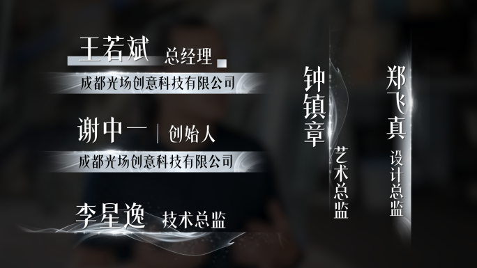 银色高级质感人名字幕条人物介绍