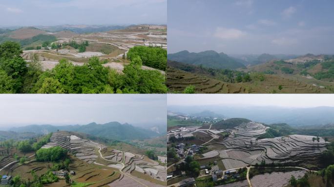 山间梯田贵州大方高标准农田示范基地