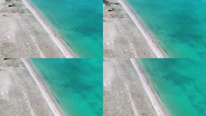 4k宁静湖面山景风光航拍