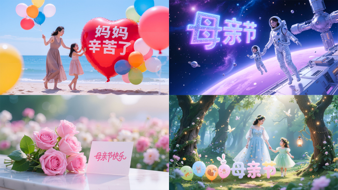 母亲节康乃馨妈妈母爱母女怀孕养育温馨快乐