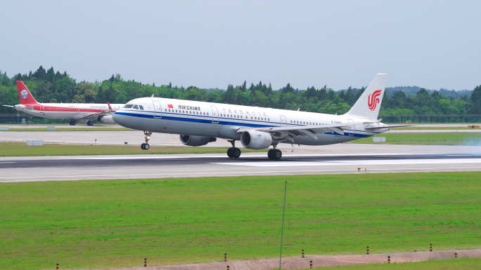 4k飞机降落跑道合集 国航飞机降落跑道