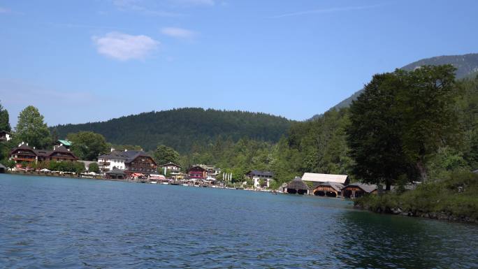 欧洲德国巴伐利亚州阿尔卑斯山国王湖风景区