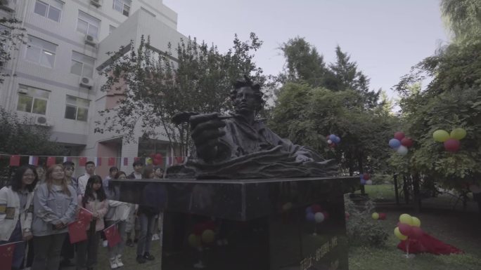 俄罗斯普希金雕塑铜像落成仪式