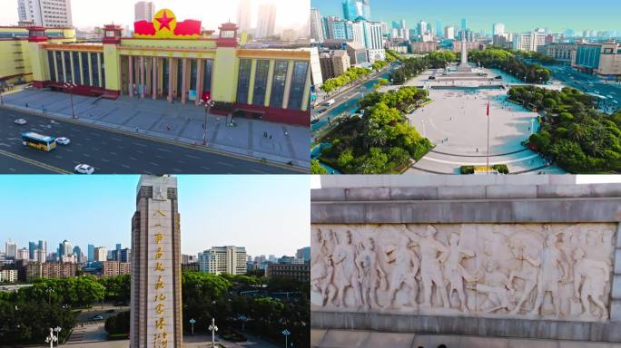 南昌八一广场航拍