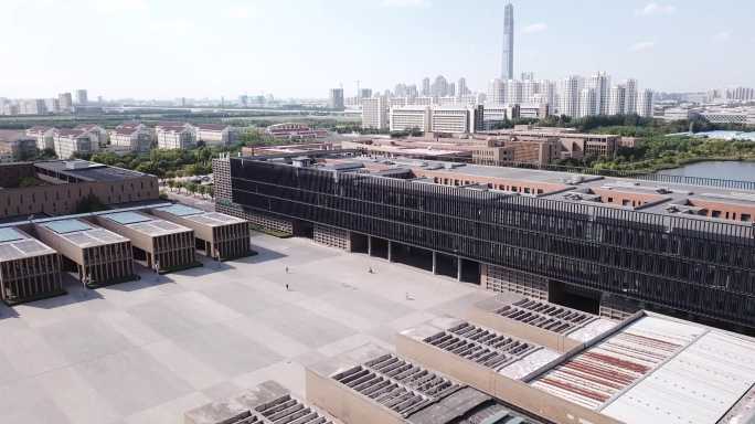 天津工业大学图书馆多角度4K专业航拍