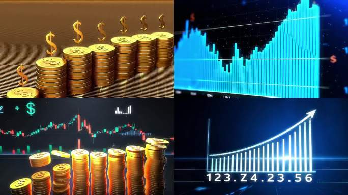 财经数字科技增长与商务金融货币