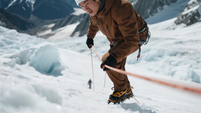 冰雪环境下的登山