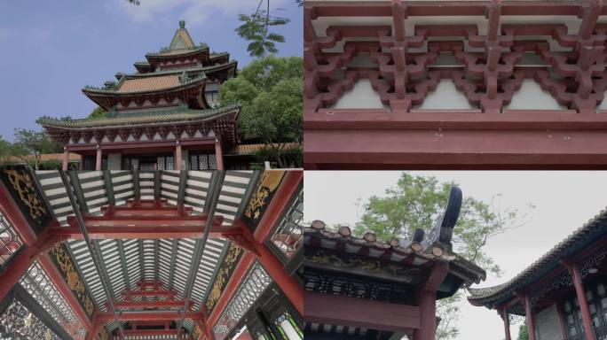 中国古建筑飞檐斗拱榫卯结构抬梁式穿斗式