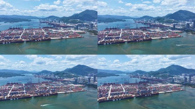 大湾区深圳盐田港延时航拍