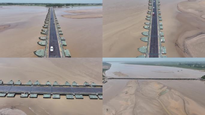 黄河浮桥车辆通行