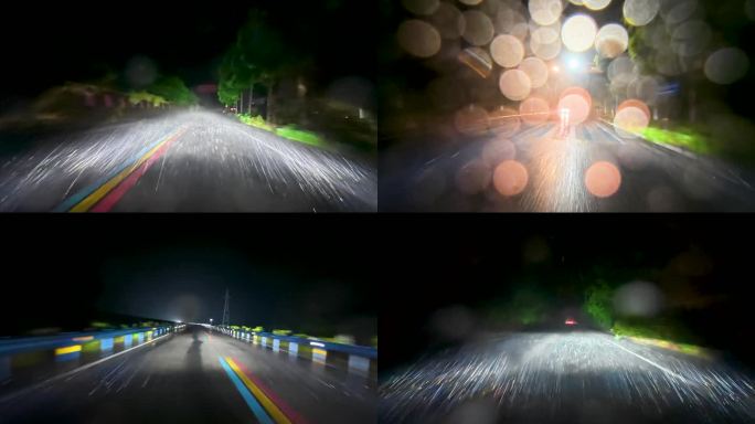 雨夜行车第一视角