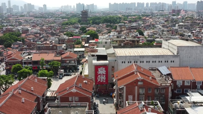 泉州西街开元寺泉州古城风貌航拍