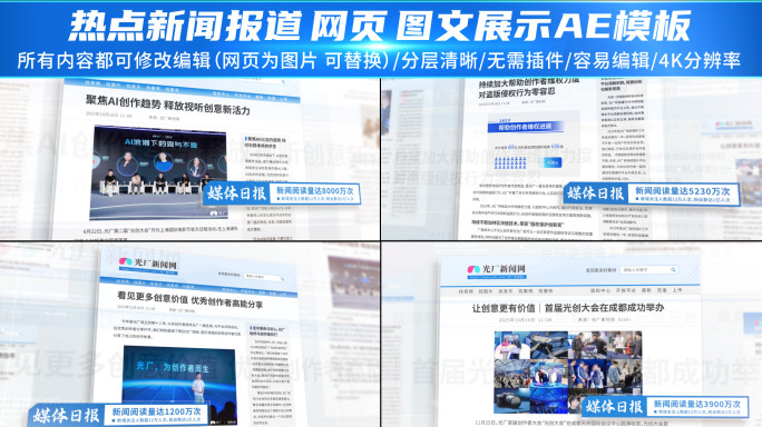 热点新闻报道时事媒体网页 图文展示20