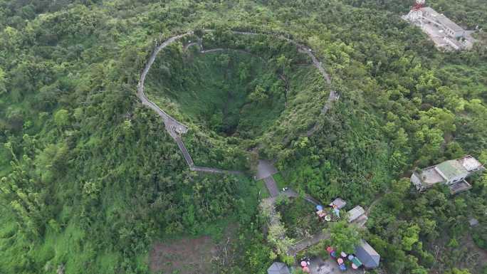 火山地貌航拍景观
