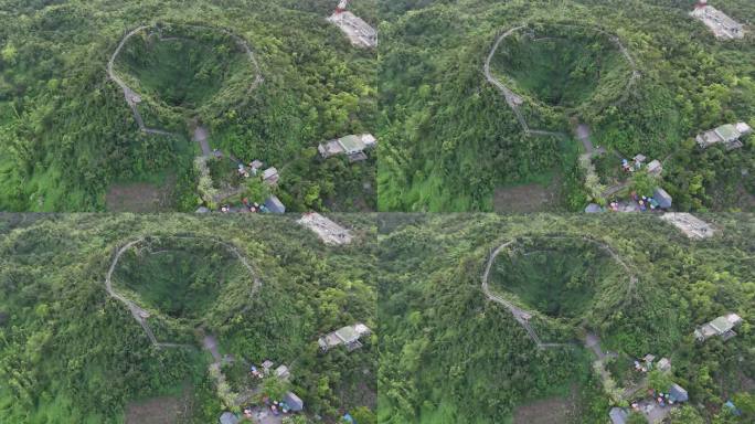 火山地貌航拍景观
