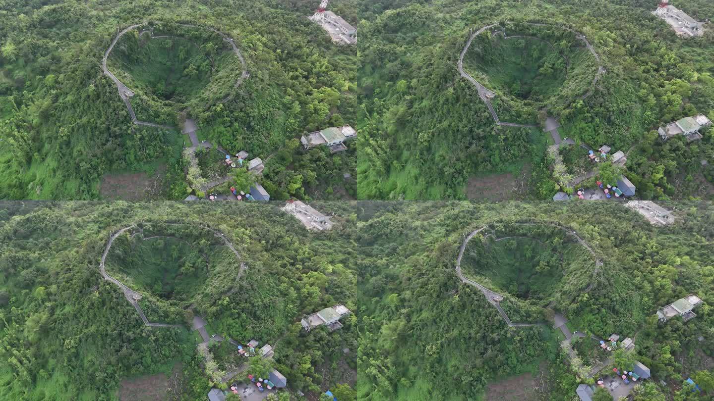 火山地貌航拍景观