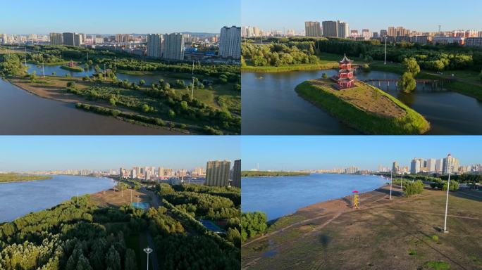 城市湿地公园风光