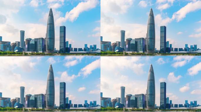 深圳湾人才公园城市建筑高楼大厦近景